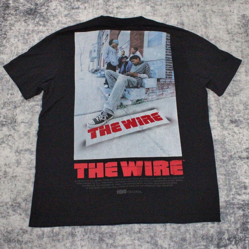 THE WIRE HBO Show Mens Sz XL Black Short Sleeve T Shirt SHOE PALACE 100% Cotton